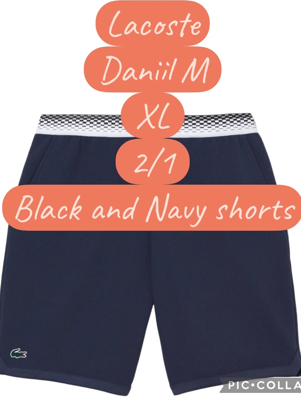 Lacoste Two-Pack Performance Shorts in Black & Navy